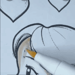 Cute Couple Sharing Sweet Moments Valentine Coloring Page-HowToVideo