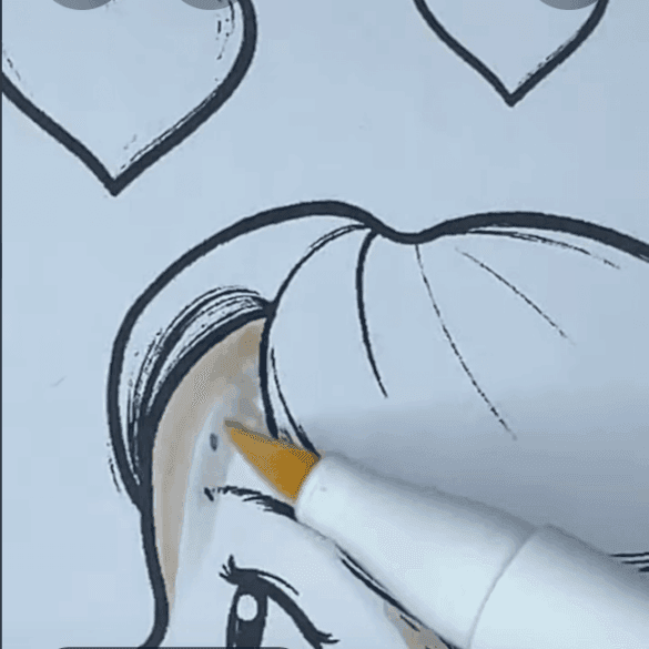 Cute Couple Sharing Sweet Moments Valentine Coloring Page-HowToVideo