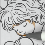 Cute Cupid Holding Heart On Cloud Valentine Coloring Page-HowToVideo