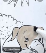 Cute Elephant Eating Ice Cream in the Park Printable Coloring Page-HowToVideo