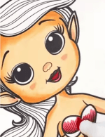 Cute Fantasy Mermaid with Fish Adult Coloring Sheet How To Video
