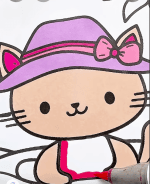 Cute Kitty Relaxing in a Pool Float Summer Coloring Sheet-HowToVideo
