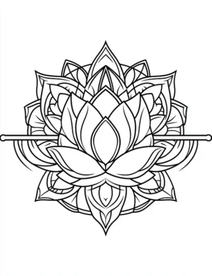 Cute Lotus Flower Mandala Flower Coloring Page By Mindset Flow