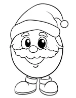 Cute Santa Face With Hat Coloring Page By Mindset Flow