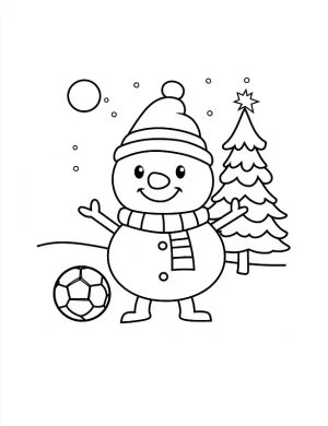 Cute Snowman Christmas Tree Coloring Page By Mindset Flow