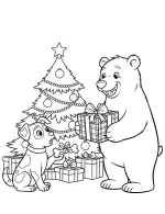Cute Spotted Puppy Drawing With Gift Basket Cartoon Dog Coloring Page By Mindset Flow