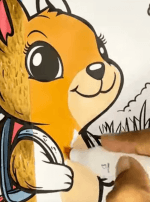 Cute Squirrel Hiking with Backpack Summer Coloring Page How to Video