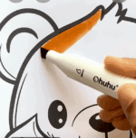 Cute Teddy Bear Eating Ice Cream Printable Coloring Sheet-HowToVideo
