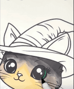 Cute Witch Cat With Rose Flower Coloring Page-HowToVideo