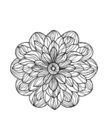 Daffodil Inspired Floral Mandala Coloring Page