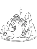 Dapper Walrus Moustache Wax Coloring Page By Mindset Flow