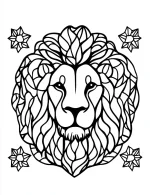 Decorated Lion Mane Mandala Coloring Page by Mindset Flow