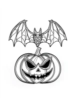 Decorative Bat In Floral Mandala Frame Coloring Page by Mindset Flow