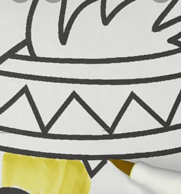 Decorative Egg Shaped Chick Easter Coloring Page-HowToVideo Decorative Egg Shaped Chick Easter Coloring Page-HowToVideo