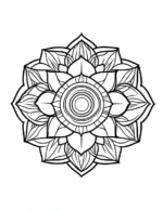 Delicate Circular Geometric Mandala Coloring Page by Mindset Flow
