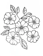 Delicate Spring Flowers Flower Coloring Page By Mindset Flow