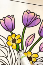 Delicate Spring Tulips in Bloom Printable Coloring Page How To Video