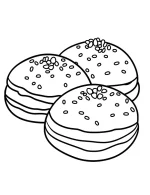 Delicious Hanukkah Donuts Christmas Coloring Page by Mindset Flow