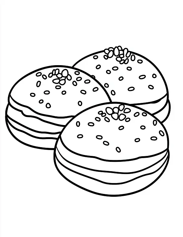 Delicious Hanukkah Donuts Christmas Coloring Page by Mindset Flow Delicious Hanukkah Donuts Christmas Coloring Page by Mindset Flow