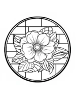 Delightful Geometric Floral Arrangement Flower Coloring Page By Mindset Flow