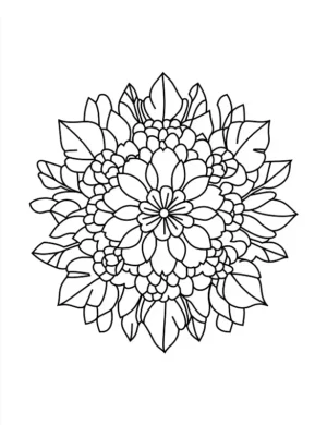 Delightful Intricate Floral Mandala Flower Coloring Page By Mindset Flow