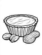 Delightful Peanut Butter Cups with Nuts Coloring Page by Mindset Flow