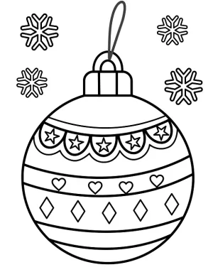 Detailed Christmas Ornament Ball Coloring Page By Mindset Flow