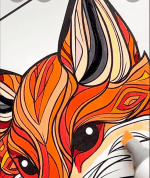 Detailed Fox Zentangle Pattern Adult Coloring Page-HowToVideo