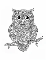 Detailed Owl Mandala Art Coloring Page by Mindset Flow
