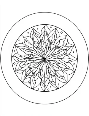 Detailed Snowflake Winter Christmas Coloring Page By Mindset Flow