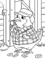 Detective Rooster Solving Mystery Coloring Page By Mindset Flow