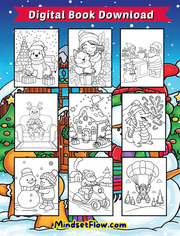 Digital Cover Easy and Merry Christmas Coloring Book