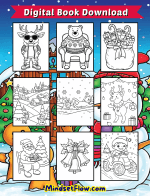 Digital Cover Easy and Merry Christmas Coloring Book