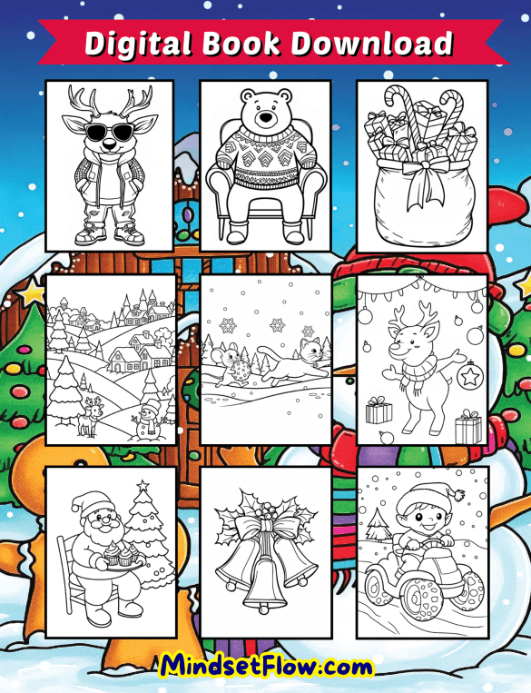 Digital Cover Easy and Merry Christmas Coloring Book