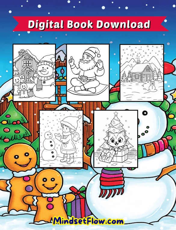 Digital Cover Easy and Merry Christmas Coloring Book