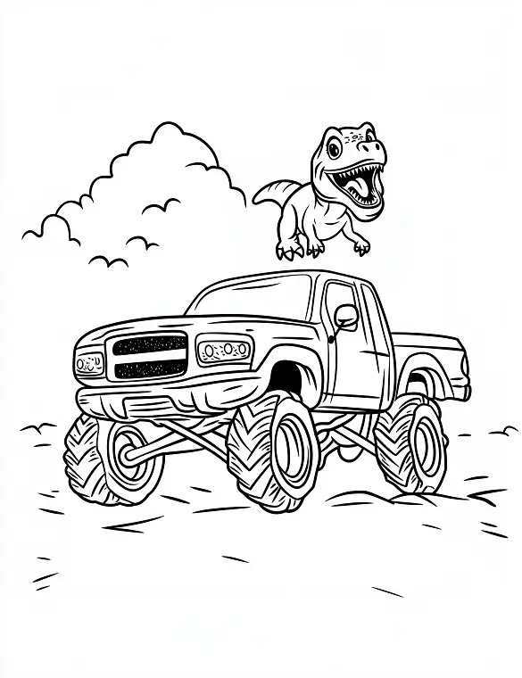 Dino Jumping on Monster Truck Adventure By Mindset Flow