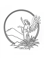 Divine Angel Spreading Peace Christmas Coloring Page By Mindset Flow