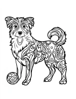 Dog Holding a Soccer Ball At Its Feet Coloring Page by Mindset Flow