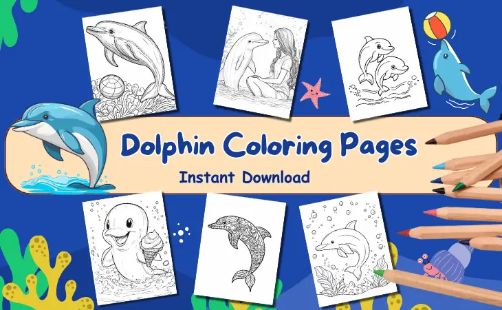 Dolphin Coloring Pages by Mindset Flow