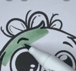 Easter Chick Bunny Basket Coloring Page-HowToVideo