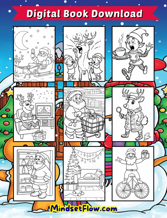 Easy And Merry Christmas Coloring Book Digital Printable Version by Mindset Flow Coloring Pages Included 1 Easy And Merry Christmas Coloring Book Digital Printable Version by Mindset Flow Coloring Pages Included 1