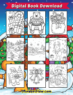 Easy And Merry Christmas Coloring Book Digital Printable Version by Mindset Flow Coloring Pages Included 3