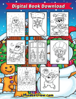 Easy And Merry Christmas Coloring Book Digital Printable Version by Mindset Flow Coloring Pages Included 4