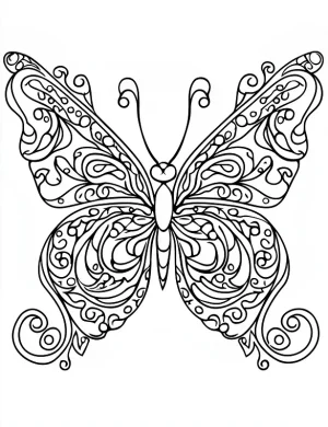 Elegant 3D Butterfly Mandala Coloring Page By Mindset Flow