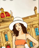 Elegant Explorer Girl Adult Coloring Page-HowToVideo