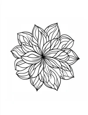 Elegant Floral Mandala Sunflower Design Flower Coloring Page By Mindset Flow