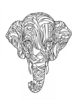 Elephant Head Mandala Coloring Page by Mindset Flow