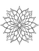 Endearing Fire Flower Mandala Coloring Page