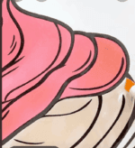 Fancy Ice Cream Bowl with Whipped Topping Printable Coloring Sheet-HowToVideo