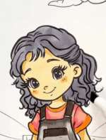 Farm Girl With Baby Goat Adult Coloring Page How to video